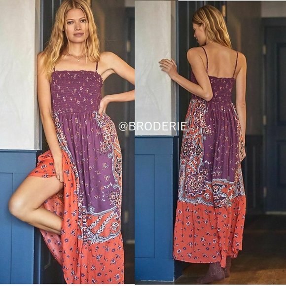 Anthropologie Dresses Anthropologie Smocked Sleep Maxi Dress Poshmark